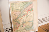 Right portion of 1907 Quebec map with title, publisher, and softened paper tones.