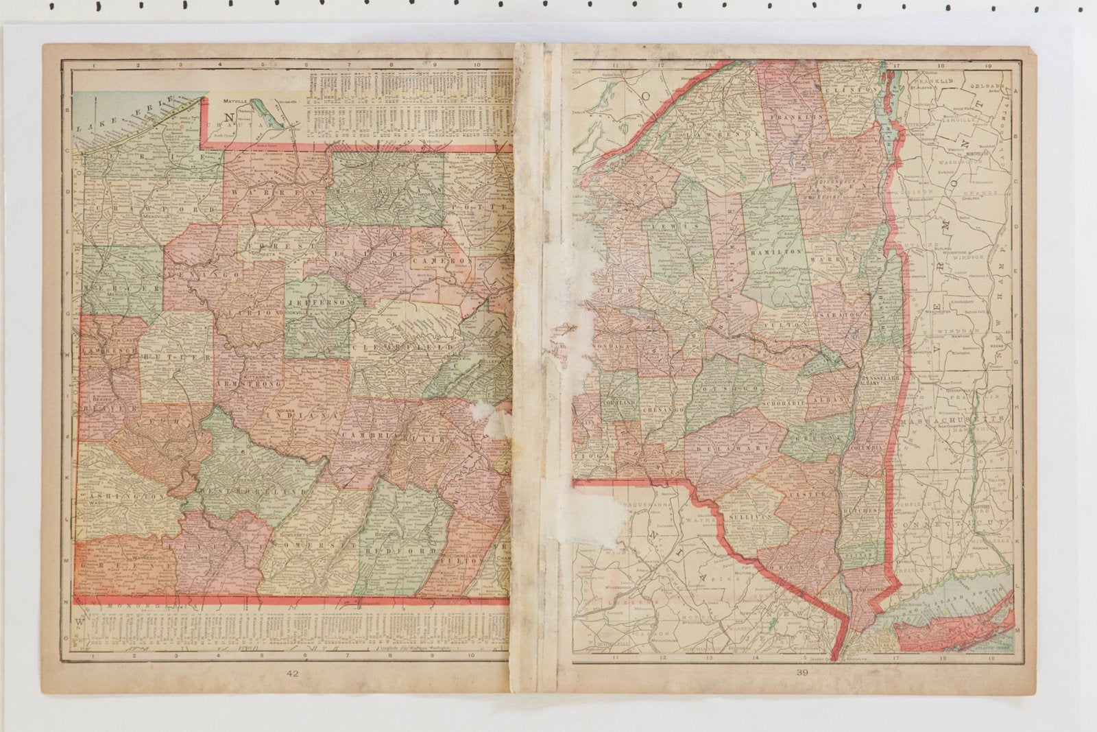 Map of Virginia Cram's Unrivaled Atlas of the World 1907 Edition