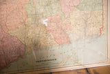Close-up of Cram's 1907 Map of Connecticut, lower corner with publisher details.