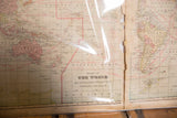 Aged Cram's 1907 World map showing 