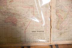 Map of World Cram's Unrivaled Atlas of the World 1907 Edition