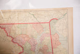 Section of Cram's 1907 Maryland map, showing pastel counties and the Chesapeake Bay.