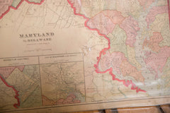 Map of Maryland Cram's Unrivaled Atlas of the World 1907 Edition