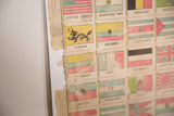 Detail of Cram's 1907 map, showing the China flag and worn, torn edge.