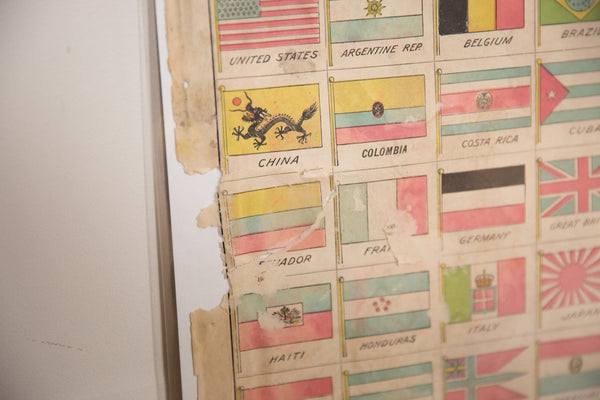Flag Map 1908 Cram's 1907 Map of Flags of Nations