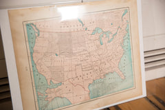 Map of USA Cram's Unrivaled Atlas of the World 1907 Edition