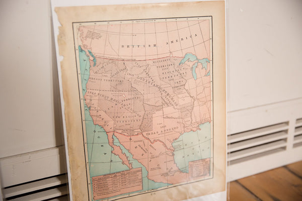 Map of Louisiana Purchase Cram's Unrivaled Atlas of the World 1907 Edition