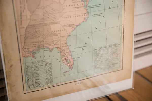 Map of USA Cram's Unrivaled Atlas of the World 1907 Edition