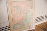 Bottom right of 1907 Cram's map, featuring Inter-Colonial Wars table and aged paper.