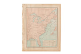 Cram's 1907 map of Original Territories with faded beige, blue, and aged paper.
