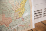 Pastel-toned lower section of Cram's 1907 map, featuring Gulf of Mexico and Hawaii.