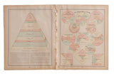 Cram's 1907 map with US manufacturing statistics, territorial expansion, and aged paper.