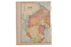Map of Africa Regions Cram's Unrivaled Atlas of the World 1907 Edition