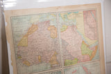 Upper portion of Cram's 1907 Africa map showing aged paper and soft colors.