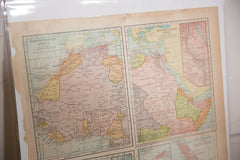 Map of Africa Regions Cram's Unrivaled Atlas of the World 1907 Edition