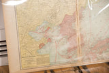 Lower left 1907 Korea map, with text, aged patina, and atlas fold.