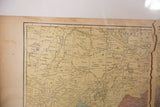 Detailed view of the 1907 Korea map showing paper creasing and age-softened tones.