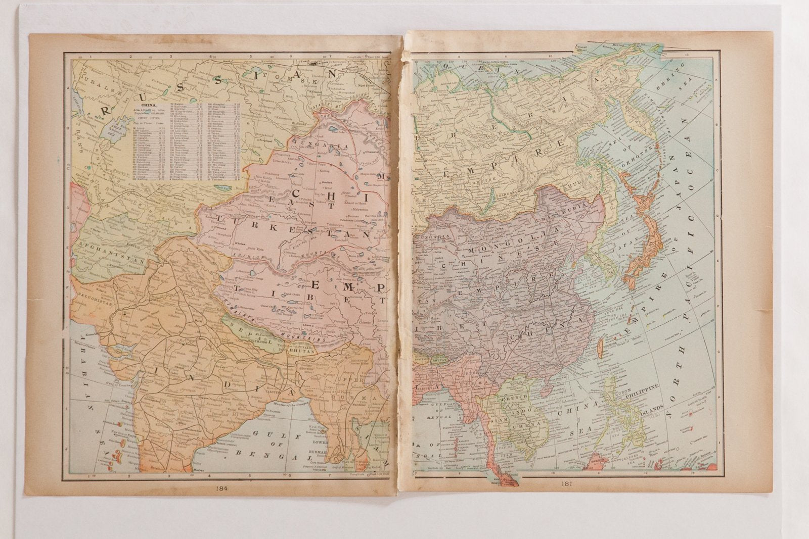 Map of Holy Land Cram's Unrivaled Atlas of the World 1907 Edition