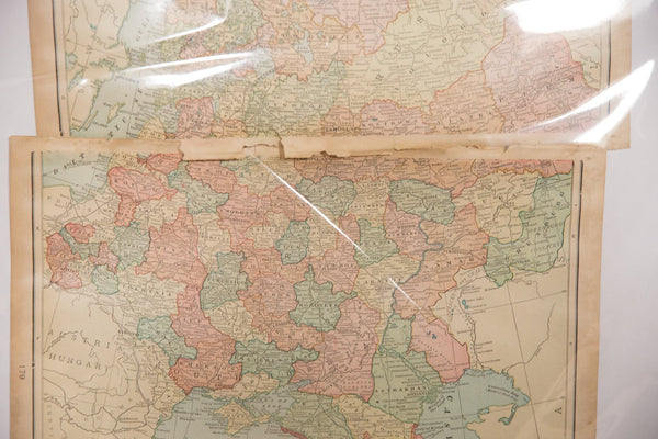 Map of Russia Cram's Unrivaled Atlas of the World 1907 Edition