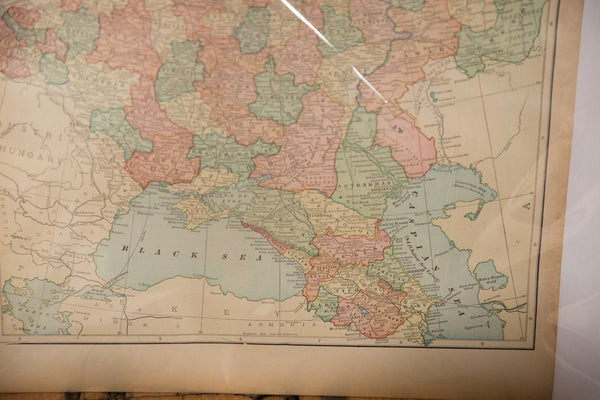 Map of Russia Cram's Unrivaled Atlas of the World 1907 Edition