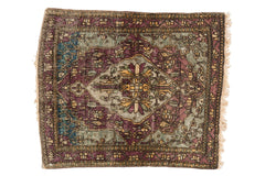 1.5x2 Antique Silk Mohtashem Kashan Square Rug Mat // ONH Item 6329