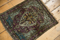 1.5x2 Antique Silk Mohtashem Kashan Square Rug Mat // ONH Item 6329 Image 2