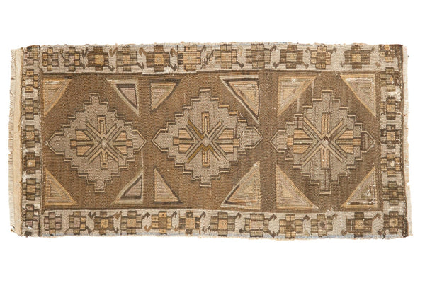 1'7" x 3'3" Vintage Distressed Jijim Rug Mat Runner / Item 6368 image 1