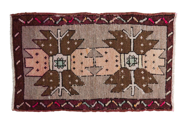 1.5x3 Vintage Distressed Oushak Rug Mat // ONH Item 6372