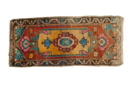 1.5x3.5 Vintage Distressed Oushak Rug Mat Runner // ONH Item 6380