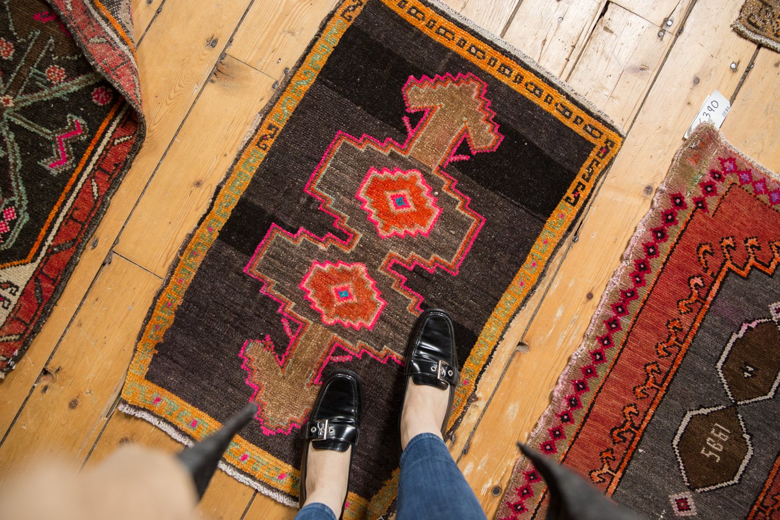 2x3 Vintage Distressed Oushak Rug Mat // ONH Item 6388 Image 1