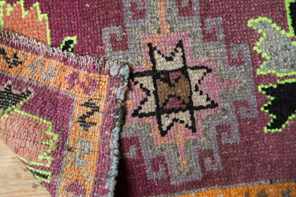  Vintage Distressed Oushak Rug Mat / Item 6393 image 5