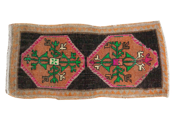 1'6" x 3'3" Vintage Distressed Oushak Rug Mat Runner / Item 6396 image 1