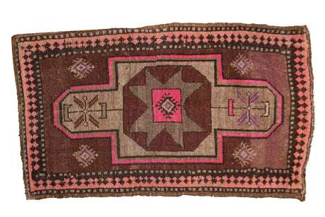 2x3.5 Vintage Distressed Oushak Rug // ONH Item 6398