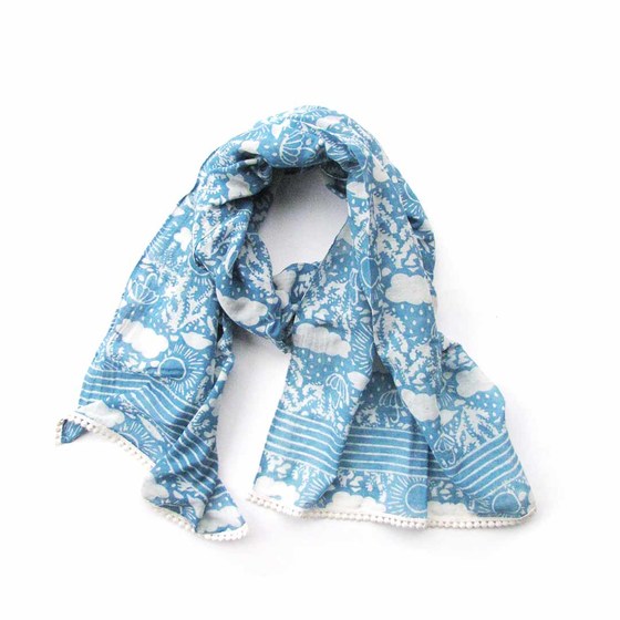 Artisan Handmade Scarf "Rain" // ONH Item 6419