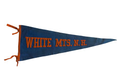 Vintage 1930s White Mts NH Felt Flag Pennant