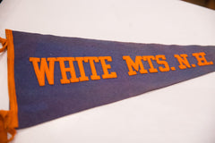 Vintage 1930s White Mts NH Felt Flag Pennant Image 1