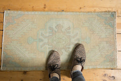 1.5x3 Vintage Distressed Oushak Rug Mat // ONH Item 6448 Image 1