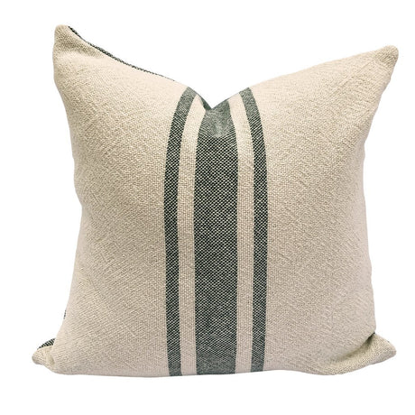 Loomination Woven Pillow Vintage Stripe Hunter Green // ONH Item 6453