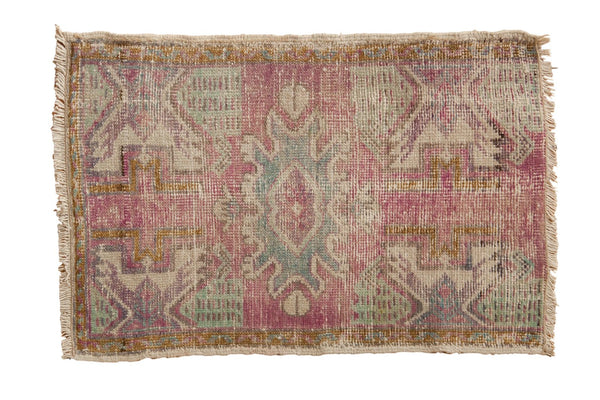 2x3 Vintage Distressed Oushak Rug Mat // ONH Item 6470