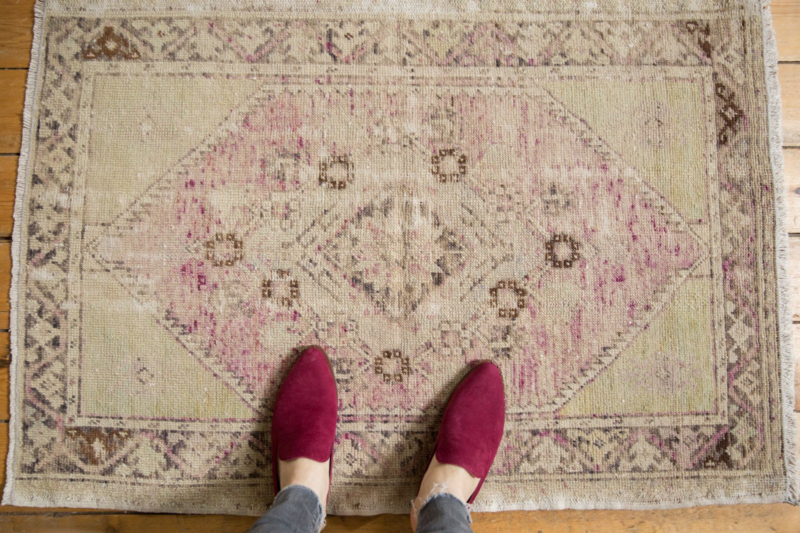 2.5x4 Vintage Distressed Oushak Rug // ONH Item 6474 Image 1