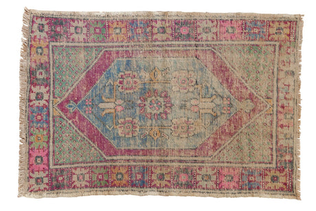 2.5x4 Vintage Distressed Oushak Rug // ONH Item 6475