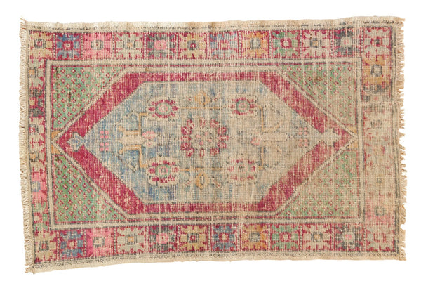 Vintage Distressed Oushak Rug / ONH item 6478