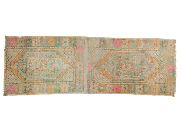 3x8.5 Vintage Distressed Oushak Rug Runner // ONH Item 6480