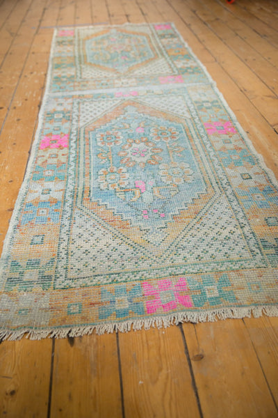 3x8.5 Vintage Distressed Oushak Rug Runner // ONH Item 6480 Image 2