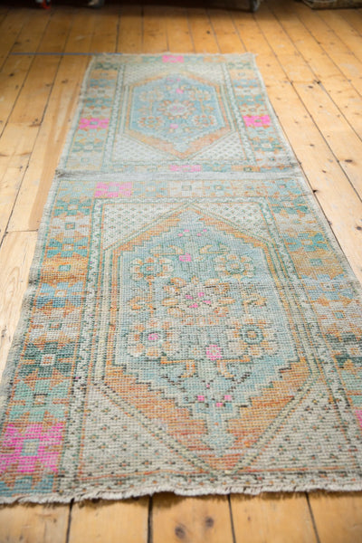 3x8.5 Vintage Distressed Oushak Rug Runner // ONH Item 6480 Image 7