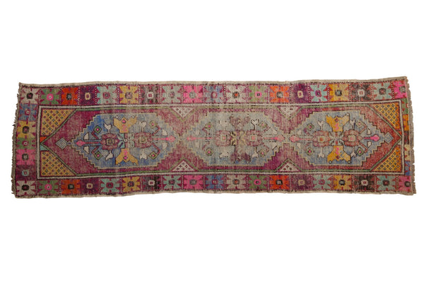 Vintage Distressed Oushak Rug Runner / ONH item 6481