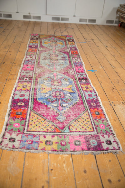 Vintage Distressed Oushak Rug Runner / ONH item 6481 image 4
