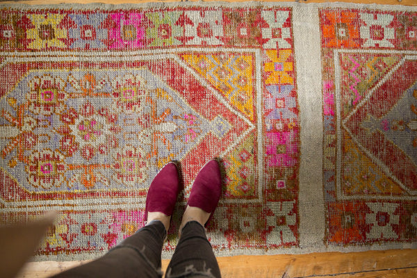 Vintage Distressed Oushak Rug Runner / ONH item 6483 image 1