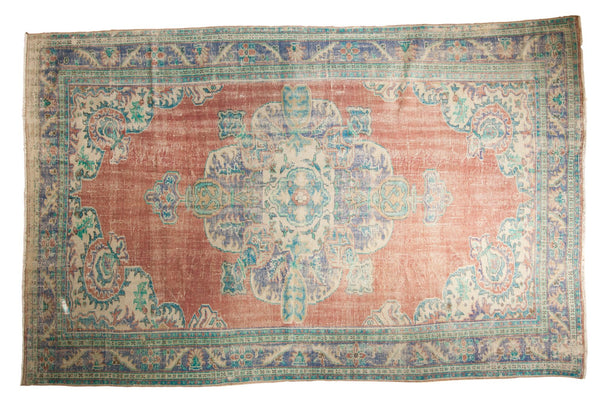 7'11" x 11' Vintage Distressed Oushak Carpet / Item 6488 image 1