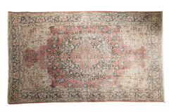 6.5x10.5 Vintage Distressed Oushak Carpet // ONH Item 6490